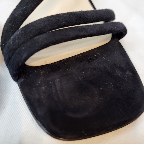 La Canadienne Pola black suede square stappy sandal 36 Stuart Weitzman soirée 35 - Picture 10 of 16